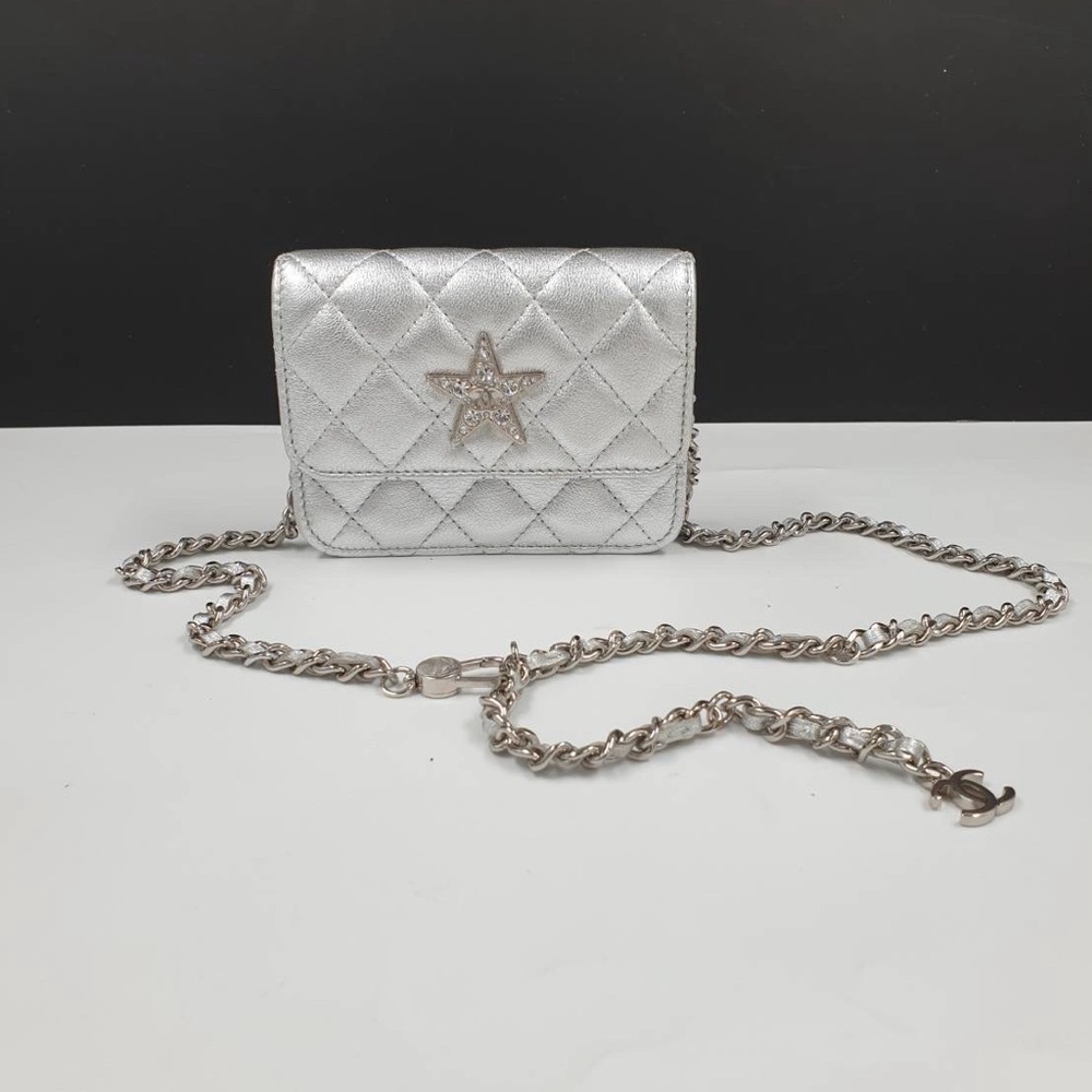 SOLDCHANEL Silver BELT BAG / Shoulder Bag